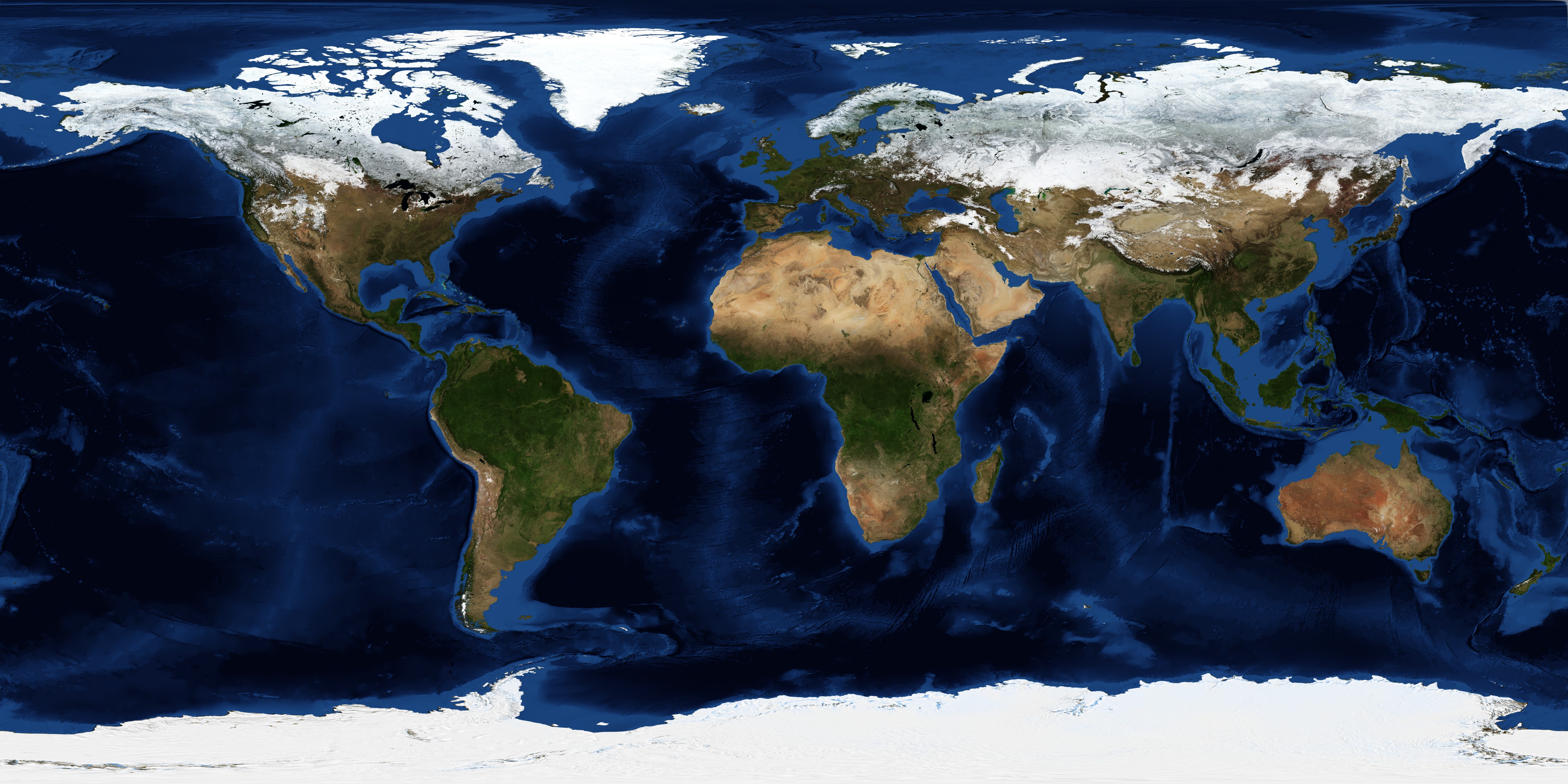 World topography map